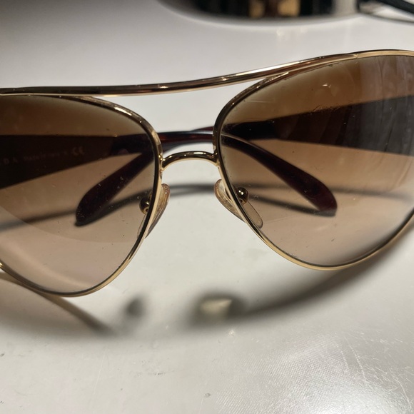 Prada gold aviator glasses. Mint.  Hard to find.  With case. - Picture 5 of 9